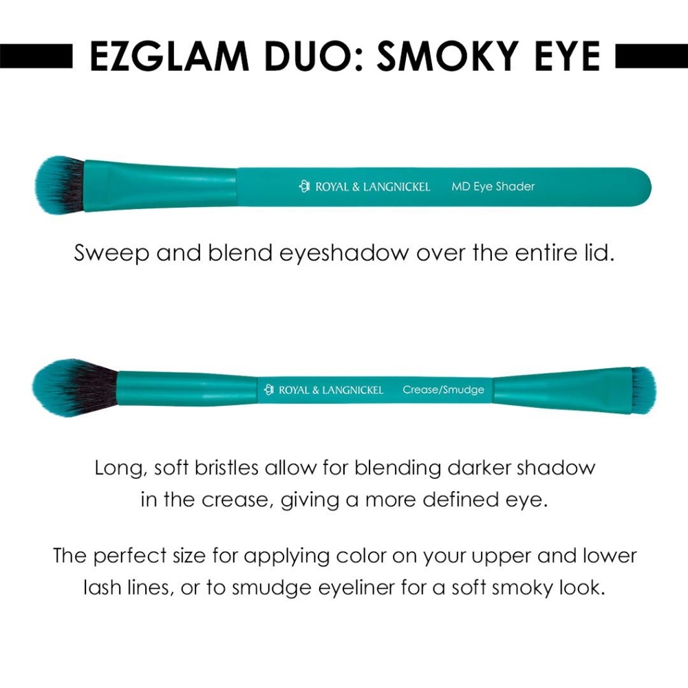 MODA EASY GLAM SMOKY EYES 2 PC BRUSHES